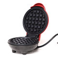 Red Non-Stick Commercial Mini Waffle Maker Electric Double Flat Mini Waffle Cone Maker Machine